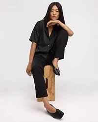 Pantalon à taille haute et jambe fuselée