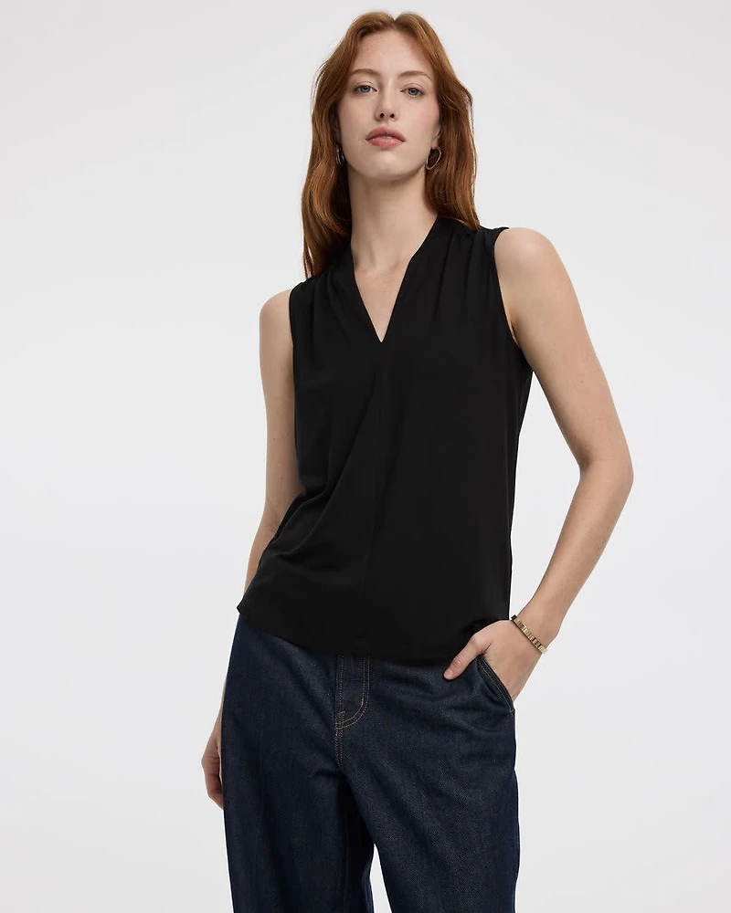 Sleeveless V-Neck Top