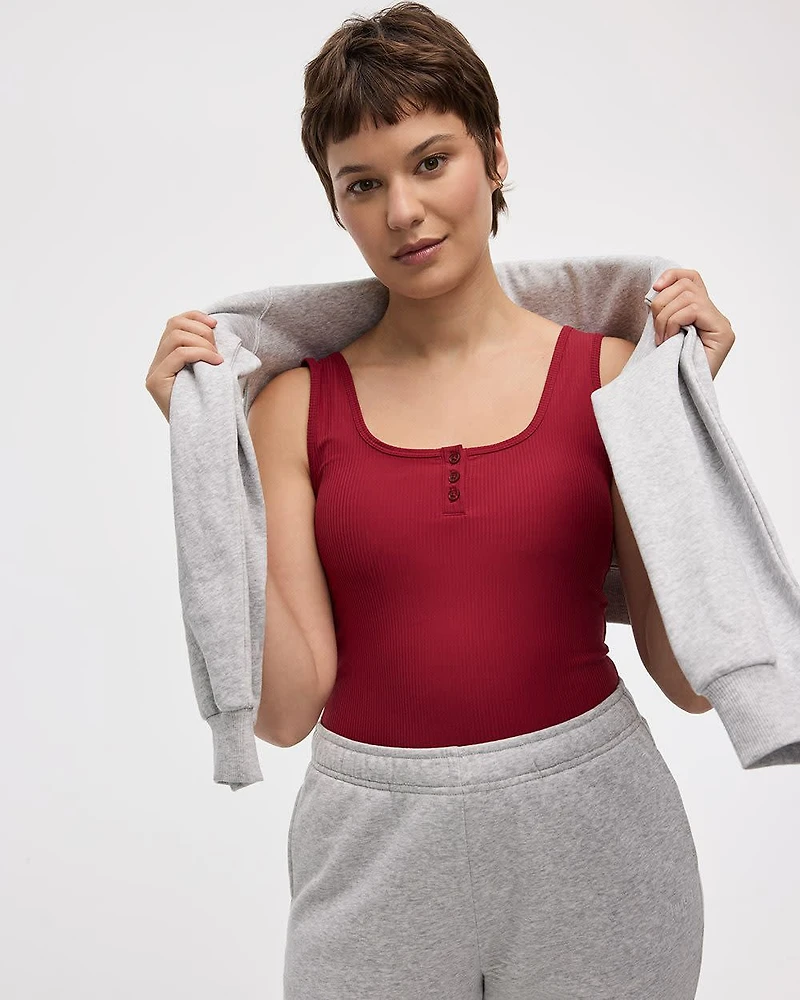 Camisole côtelée courte