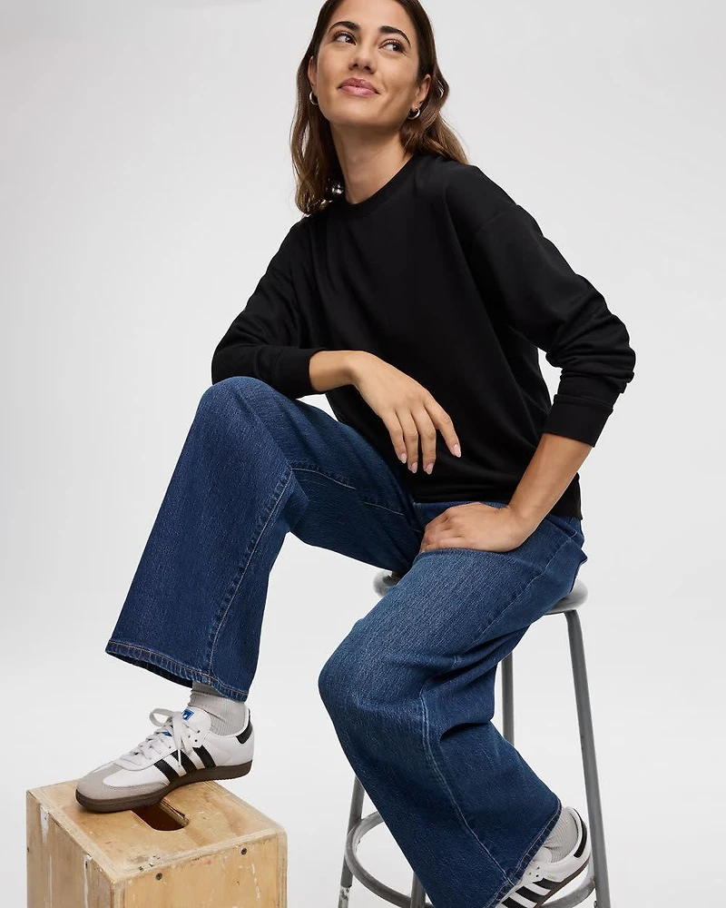 Long-Sleeve Crew-Neck Sweatshirt