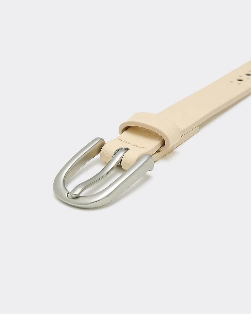 Laser-Cut Faux Leather Belt