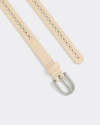 Laser-Cut Faux Leather Belt