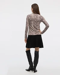 Long-Sleeve Mock-Neck Top