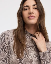 Long-Sleeve Mock-Neck Top