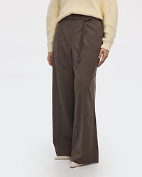 Pantalon à jambe large et taille haute