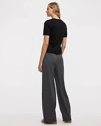 Short-Sleeve Buttoned-Down Cardigan