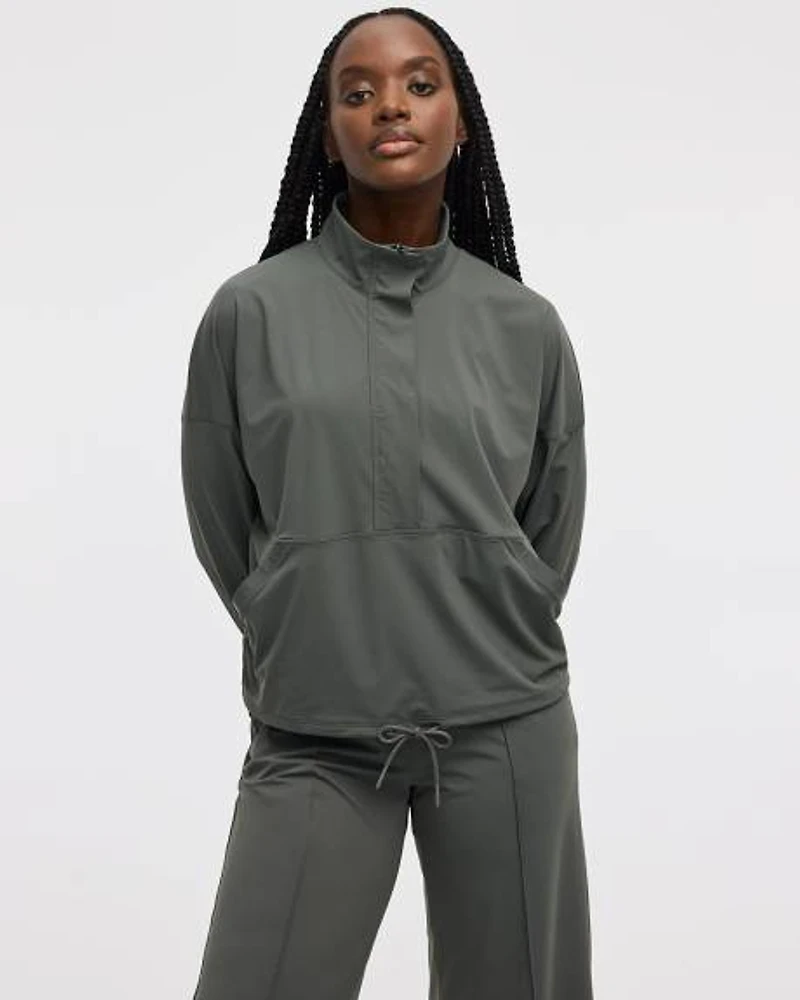 Pull à demi-zip