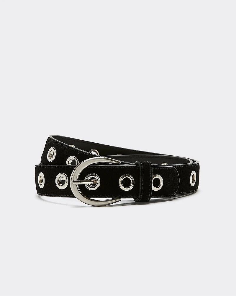 Eyelet Suede Belt
