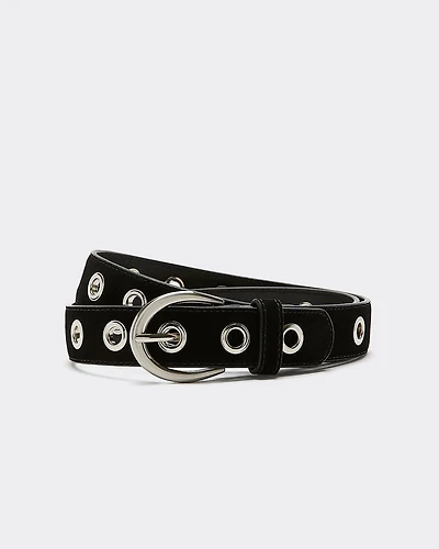 Eyelet Suede Belt