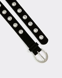 Eyelet Suede Belt