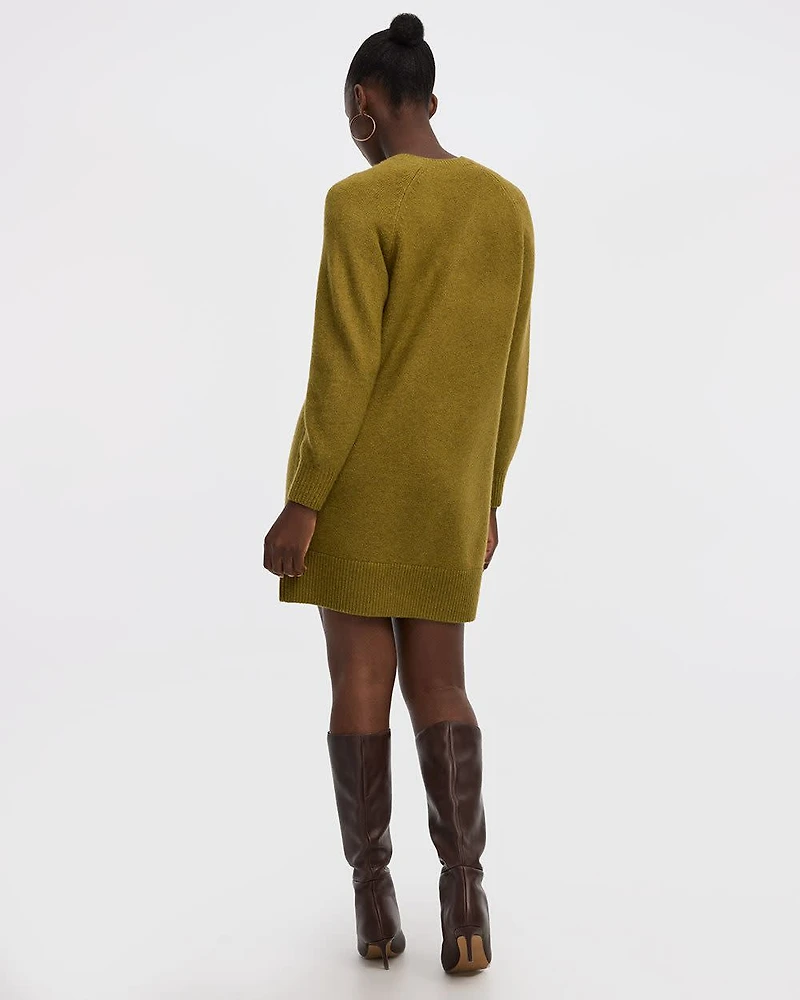 PlushSoft Long-Sleeve Crew-Neck Dress