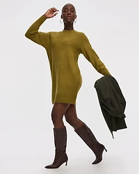 PlushSoft Long-Sleeve Crew-Neck Dress