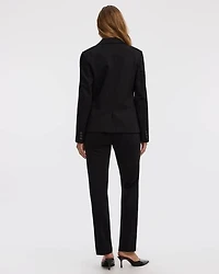 Fitted One-Button Knit Blazer