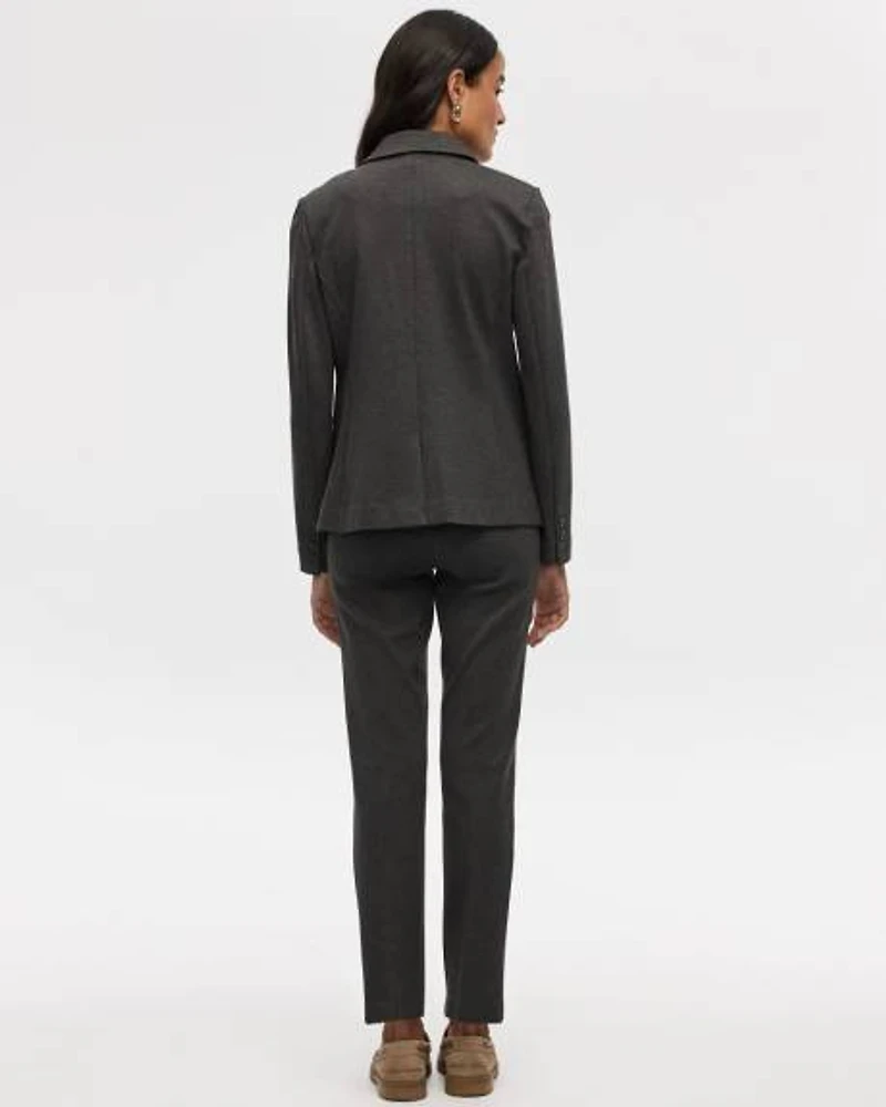 Veston ajusté en tricot à un bouton