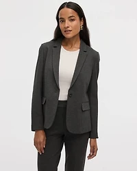Veston ajusté en tricot à un bouton