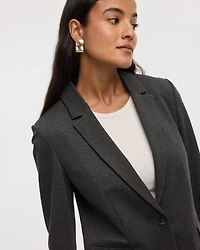 Veston ajusté en tricot à un bouton
