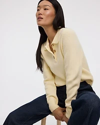 Long-Sleeve Polo Sweater
