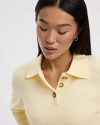 Long-Sleeve Polo Sweater