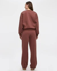 Pull en molleton avec relief