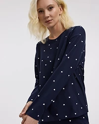 Ensemble pyjama en coton à manches longues et jogger