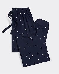 Ensemble pyjama en coton à manches longues et jogger