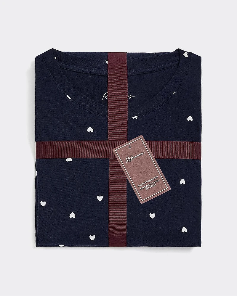 Ensemble pyjama en coton à manches longues et jogger