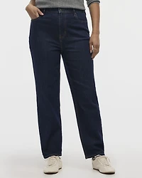 Tapered-Leg High-Rise Jean