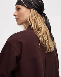 Square Scarf with Geometric Pattern