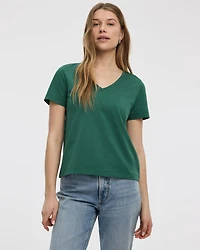 T-shirt à col V coupe Boyfriend