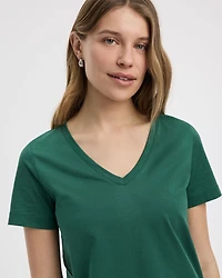 T-shirt à col V coupe Boyfriend