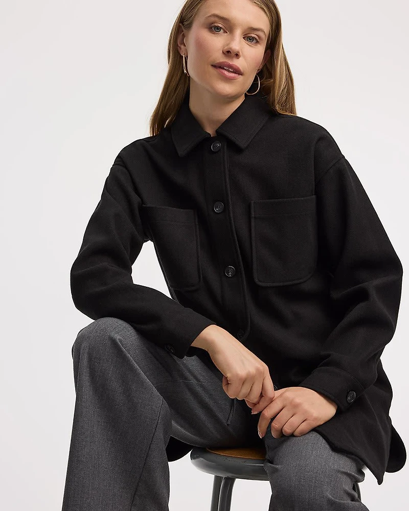 Long Shacket with Pockets