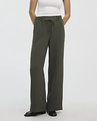 Wide-Leg High-Rise Crepe Pant