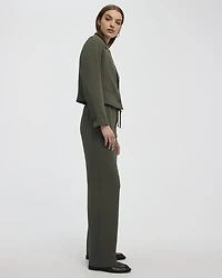 Wide-Leg High-Rise Crepe Pant
