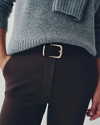 Ceinture en suède à boucle rectangulaire