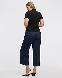 Short-Sleeve Ribbed Polo Top