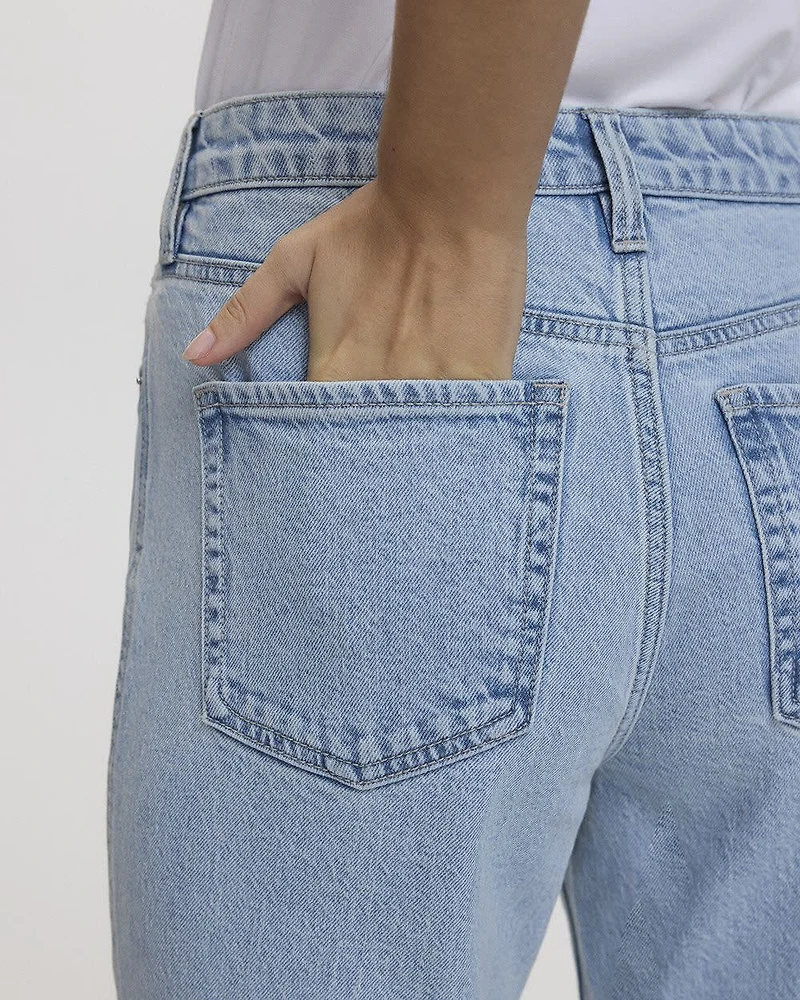 Straight-Leg Mid-Rise Jean