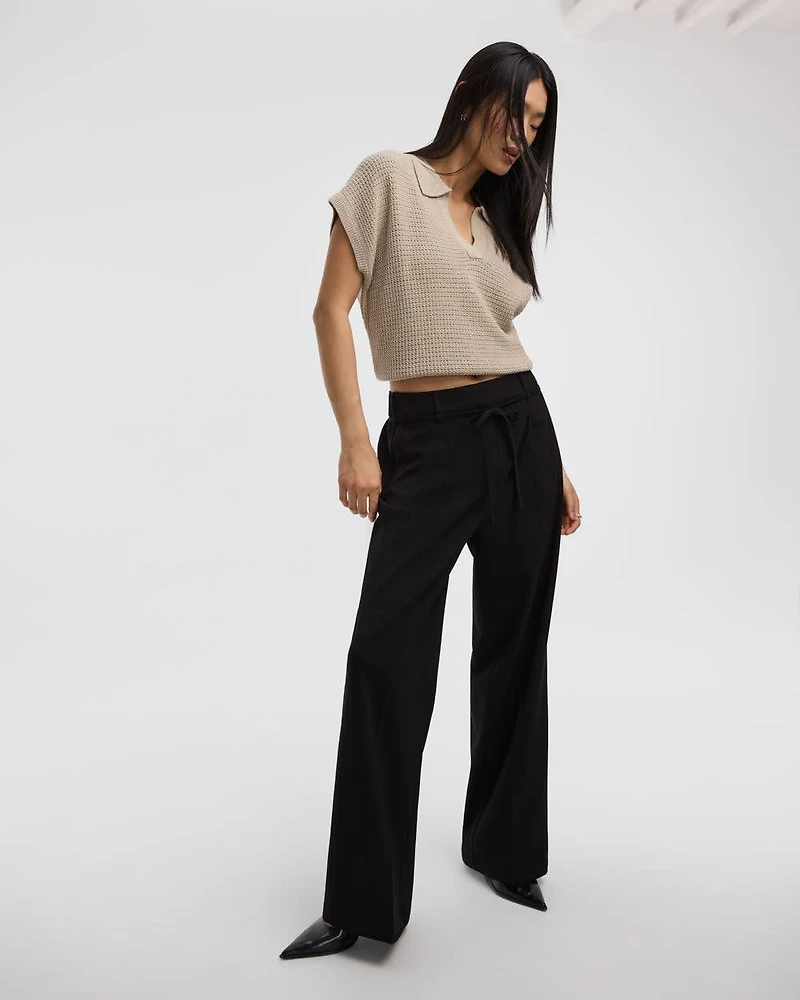 Wide-Leg High-Rise Pant