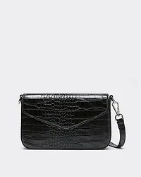 Faux Crocodile Leather Cross-Body Bag