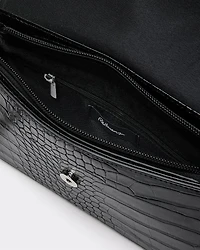 Faux Crocodile Leather Cross-Body Bag