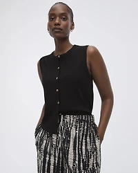 Buttoned-Down Crew-Neck Tank
