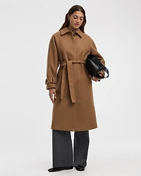 Manteau long avec ceinture
