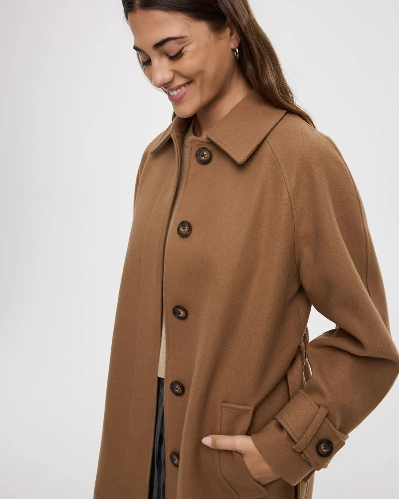 Manteau long avec ceinture