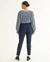 Slim-Leg High-Rise Ankle Pant