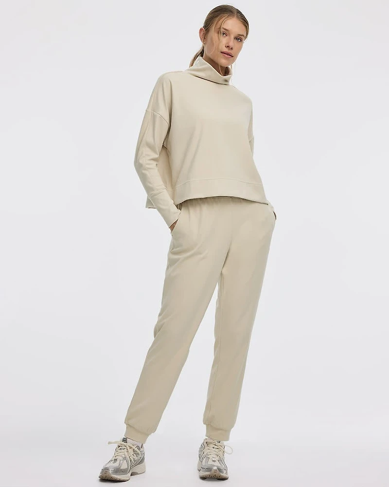 Pantalon jogger en tissu brossé