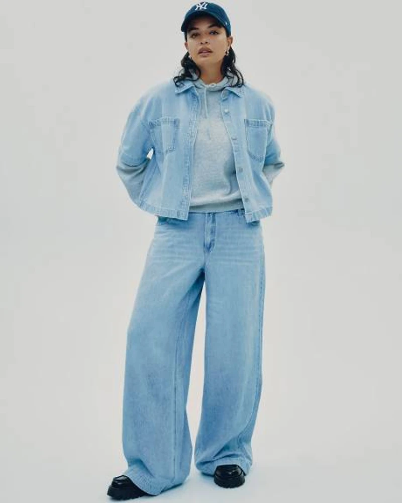 Wide-Leg High-Rise Jean