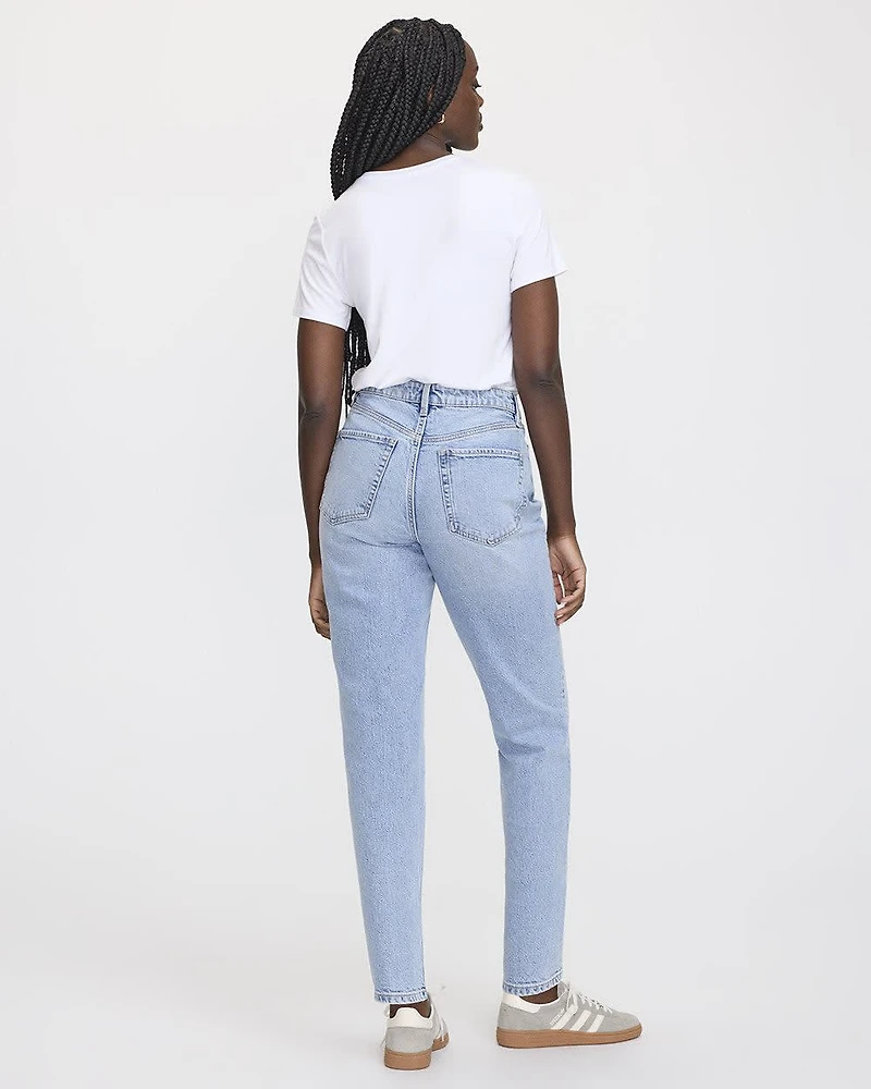 Tapered-Leg High-Rise Jean