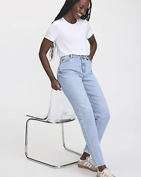 Tapered-Leg High-Rise Jean