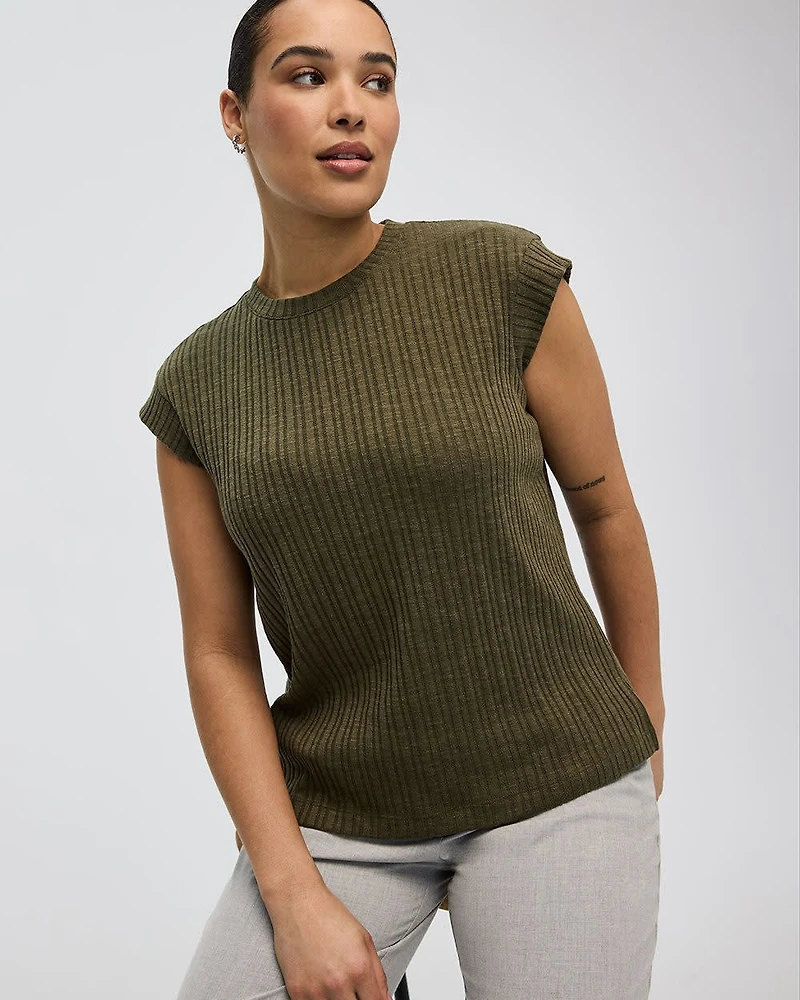 Extended-Sleeve Crew-Neck T-Shirt