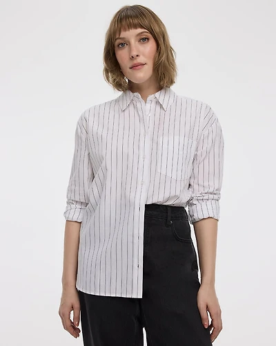 Chemise rayée à manches longues