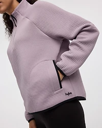 Long-Sleeve Half-Zip Mock-Neck Pullover